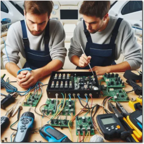 kusadasi marin yat tekne gemi elektrik elektronik servisi